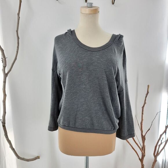 Standard james perse pullover cropped length hoodie gray - Picture 1 of 7